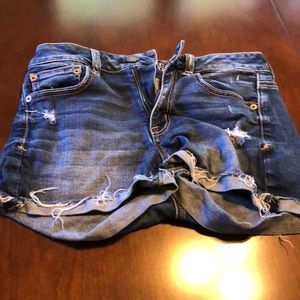 High waisted Jean shorts